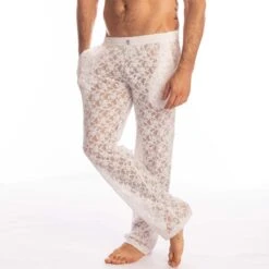Pantalon L Homme Invisible White Lotus HW169ARA Blanc -Men Attitude Boutique pantalon hi hw169ara blanc 4