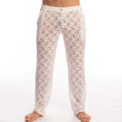 Pantalon L Homme Invisible White Lotus HW169ARA Blanc