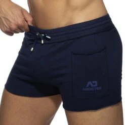 Short Addicted Trendy AD1003 Bleu -Men Attitude Boutique short ad ad1003 bleu 4