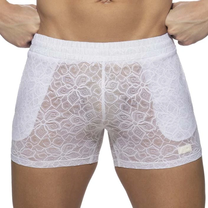 Short Addicted Flowery Lace AD1188 Blanc 1 Short Addicted Flowery Lace AD1188 Blanc