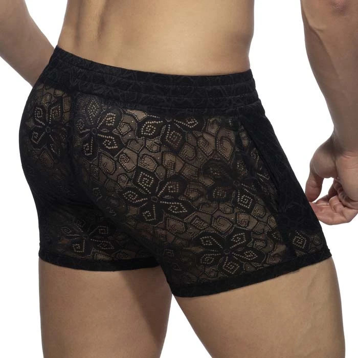 Short Addicted Flowery Lace AD1188 Noir 3 Short Addicted Flowery Lace AD1188 Noir – Image 3