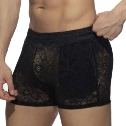 Short Addicted Flowery Lace AD1188 Noir 7 Short Addicted Flowery Lace AD1188 Noir -Men Attitude Boutique short ad ad1188 noir 4