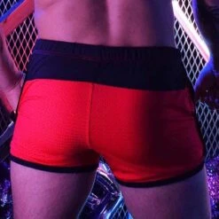 BREEDWELL Remix Circuit Blue & Green Geometric – Lightweight Mesh Athletic Shorts -Men Attitude Boutique short breedwell bw0255 rouge 3