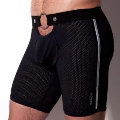 Short DESTRUCTIVE 1DSH03 Noir – Short Sexy en Mesh avec Liserés Argentés 7 Short DESTRUCTIVE 1DSH03 Noir – Short Sexy en Mesh avec Liserés Argentés -Men Attitude Boutique short destructive 1DSH03 noir 4 1