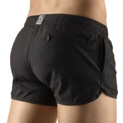 ErgoWear X4D GYM Short EW1068 – Black Athletic Fit with Ergonomic Mesh Support -Men Attitude Boutique short ergo ew1067 noir 3