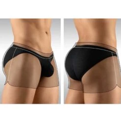 ErgoWear X4D GYM Short EW1068 – Black Athletic Fit with Ergonomic Mesh Support -Men Attitude Boutique short ergo ew1067 noir 5