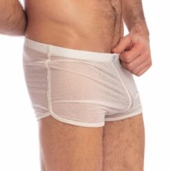 Short L Homme Invisible La Crème HW129VEI 4 Short L Homme Invisible La Crème HW129VEI -Men Attitude Boutique short hi hw129vei blanc 4