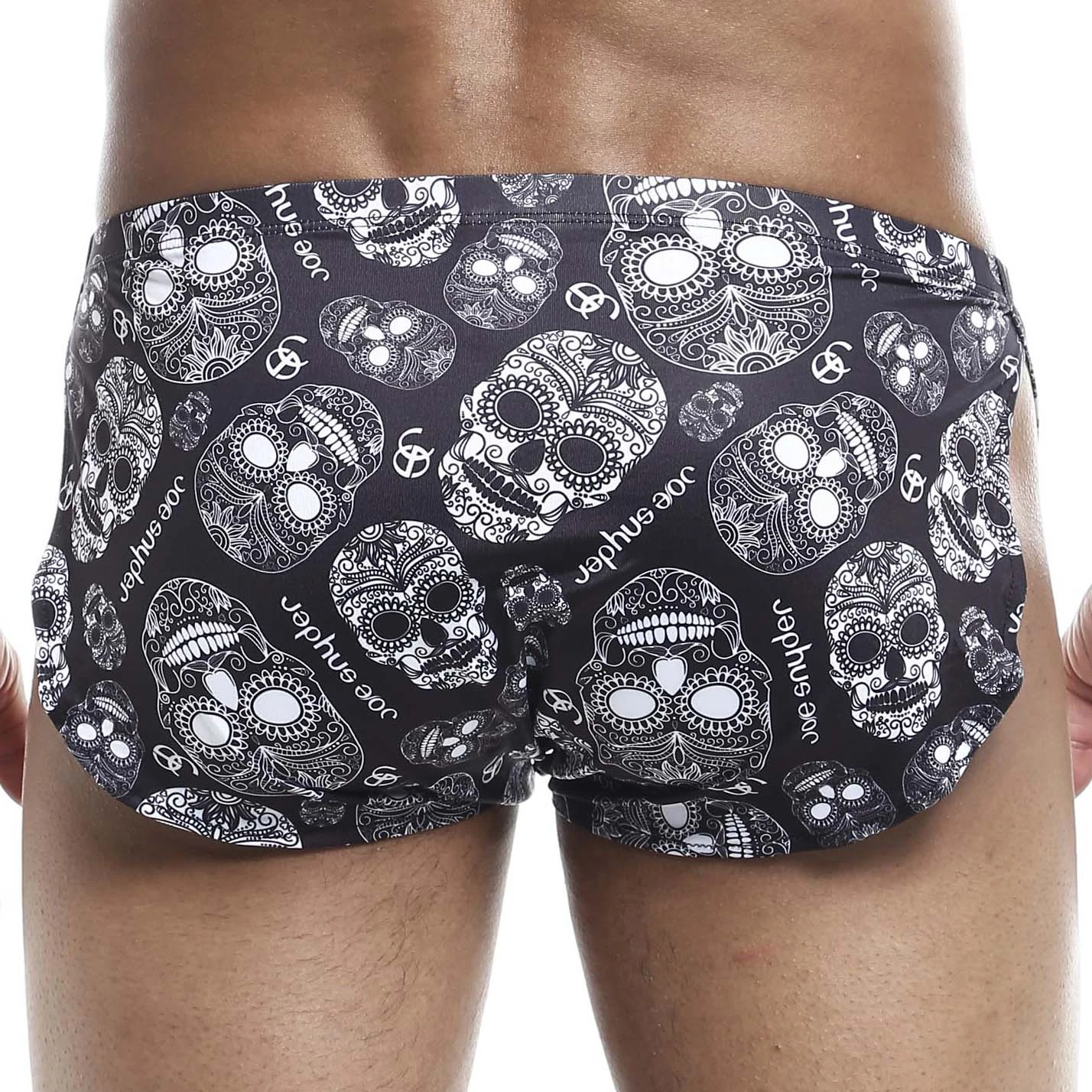 Joe Snyder 09 Calavera – Sexy Side-Slit Mini Shorts with Skull Print 3 Joe Snyder 09 Calavera – Sexy Side-Slit Mini Shorts with Skull Print – Image 3