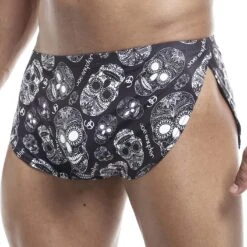 Joe Snyder 09 Calavera – Sexy Side-Slit Mini Shorts with Skull Print