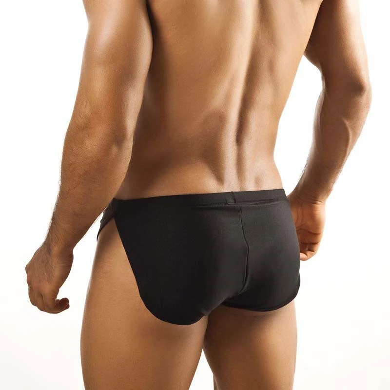 Joe Snyder 09 Noir Shiny Black – Sexy Athletic Low-Rise Shorts with Side Slits 2 Joe Snyder 09 Noir Shiny Black – Sexy Athletic Low-Rise Shorts with Side Slits – Image 2