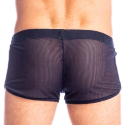 L'Homme Invisible Midnight Blue Transparent Mesh Short – HW129NUI Sexy Second Skin -Men Attitude Boutique short nui lhomme invisible hw129nui blue 1
