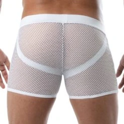 Short Circuit Mesh TOF PARIS TOF239B – Short 2-en-1 avec Effet Jockstrap et Poche XXL -Men Attitude Boutique short tof TOF239B blanc 3