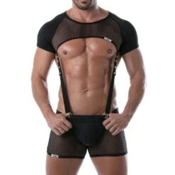 TOF Paris Black Circuit Mesh Shorts with Yellow Contrast Jockstrap Bands – Men's Booty Enhancing Micro Shorts 9 TOF Paris Black Circuit Mesh Shorts with Yellow Contrast Jockstrap Bands – Men's Booty Enhancing Micro Shorts -Men Attitude Boutique short tof tof239n noir 5