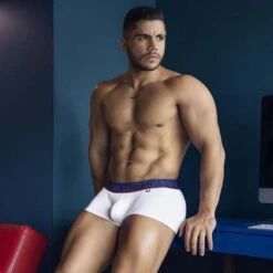 Shorty Xtremen Microfiber 91243 Blanc 5 Shorty Xtremen Microfiber 91243 Blanc -Men Attitude Boutique shorty xtremen 91243 blanc a