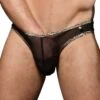 Slip Andrew Christian Sheer Leopard – Sous-vêtement Transparent Almost Naked (Ref. 92556) -Men Attitude Boutique slip ac 92556 noir m