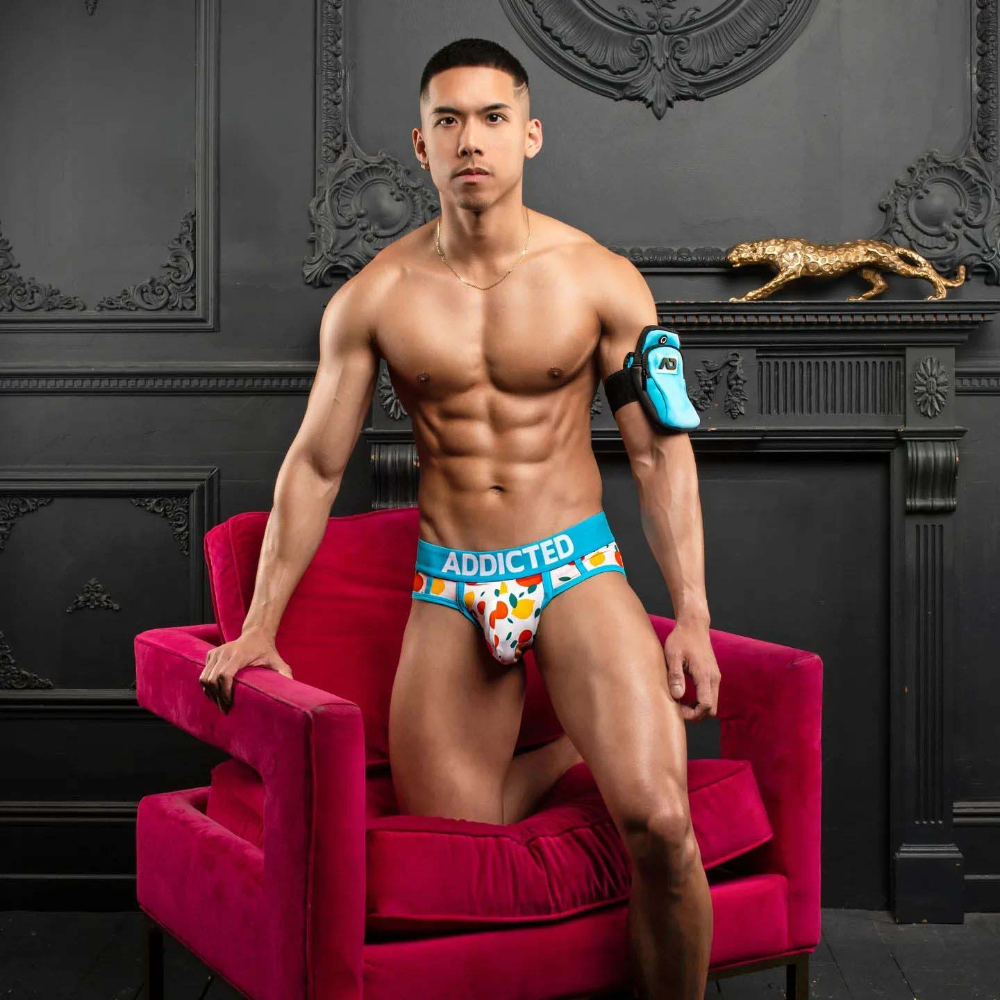 Addicted Snake Print 2-in-1 Swimderwear Briefs - AD1199 2 Addicted Snake Print 2-in-1 Swimderwear Briefs - AD1199 â Image 2