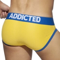 Addicted AD815 Dick Up Mesh Briefs – Sexy Push-Up System & Breathable Sport Underwear -Men Attitude Boutique slip addicted ad815 jaune 3