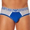 Emporio Armani Bicolor Contrast Trim Cotton Briefs – Luxury Sport Slip 1118910P529