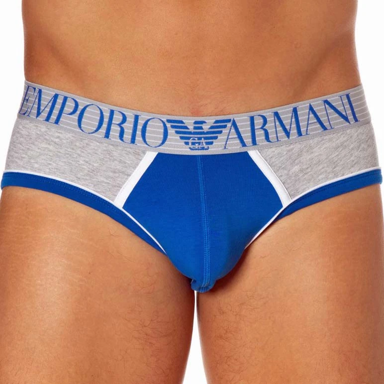 Emporio Armani Bicolor Contrast Trim Cotton Briefs – Luxury Sport Slip 1118910P529 1 Emporio Armani Bicolor Contrast Trim Cotton Briefs – Luxury Sport Slip 1118910P529