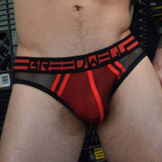 Breedwell Voyeur Brief - Black with Red Trim Contoured Sport Slip 1 Breedwell Voyeur Brief - Black with Red Trim Contoured Sport Slip