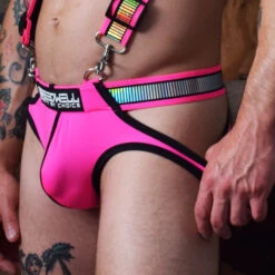 Breedwell Black with Iridescent Rainbow Band – Reflector Series Glow Briefs 7 Breedwell Black with Iridescent Rainbow Band – Reflector Series Glow Briefs -Men Attitude Boutique slip breedwell 220603 rose 4