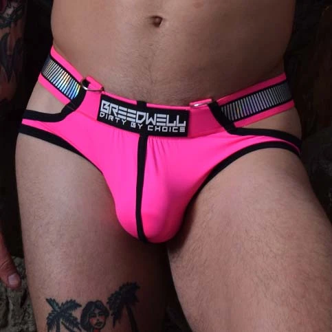 Breedwell Black with Iridescent Rainbow Band – Reflector Series Glow Briefs 1 Breedwell Black with Iridescent Rainbow Band – Reflector Series Glow Briefs