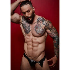 Cut4Men Black Leather-Like BL4CK01 – Sexy Low-Rise Bikini Slip with Snap Buttons 5 Cut4Men Black Leather-Like BL4CK01 – Sexy Low-Rise Bikini Slip with Snap Buttons -Men Attitude Boutique slip c4m bl4ck01 noir a