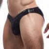 Cut4Men Black Leatherlike BL4CK04 – Sexy Low-Rise Bikini Slip -Men Attitude Boutique slip c4m bl4ck04 noir m