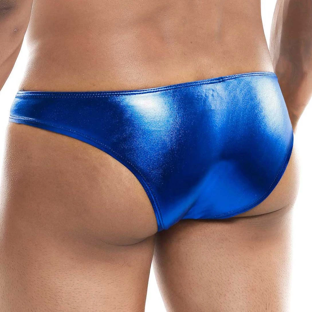 Cut4Men Blue Skai Metallic Bikini Slip - C4M01 Sexy Low-Rise Briefs 3 Cut4Men Blue Skai Metallic Bikini Slip - C4M01 Sexy Low-Rise Briefs â Image 3