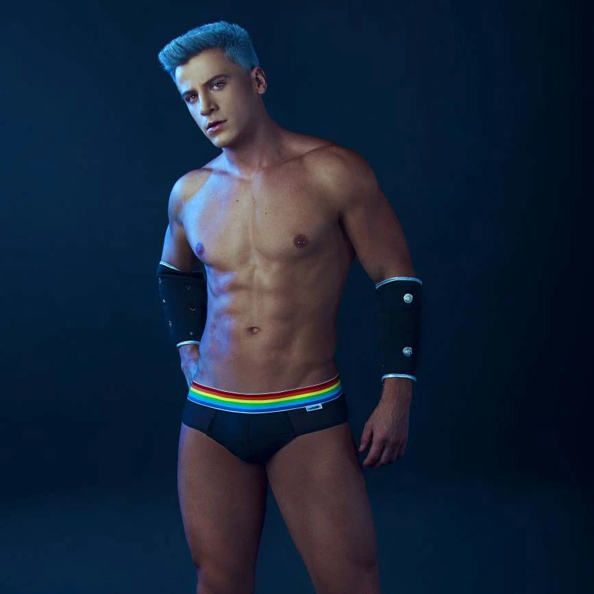 Candyman 99376 Slip Sexy Rainbow – Brief Noir avec Empiècements Mesh Transparents 2 Candyman 99376 Slip Sexy Rainbow – Brief Noir avec Empiècements Mesh Transparents – Image 2