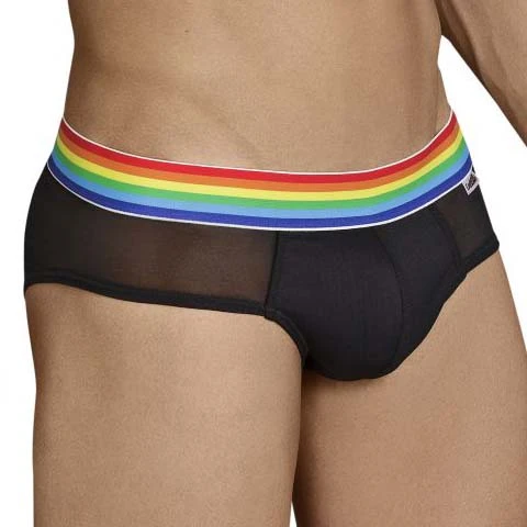 Candyman 99376 Slip Sexy Rainbow – Brief Noir avec Empiècements Mesh Transparents 1 Candyman 99376 Slip Sexy Rainbow – Brief Noir avec Empiècements Mesh Transparents