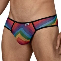 Candyman Rainbow Pride Multi-Color – Sexy Microfiber Contoured Brief 99446 -Men Attitude Boutique slip candyman 99446 cmod 4