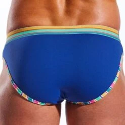 CockSox Palm Beach Blue CX03BD – Men's High-Support Brief with Contrast Trim -Men Attitude Boutique slip cocksox CX03BD bleu 3
