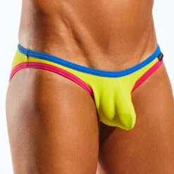 CockSox Rave CX01BD Neon Multi-Color Print Brief – Enhancing Pouch Slip -Men Attitude Boutique slip cocksox cx01bd Rave 4