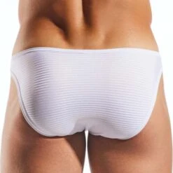 CockSox Bianco CX01LUX Blanc - Slip Sexy en Tissu Italien Rayé Semi-Transparent 5 CockSox Bianco CX01LUX Blanc - Slip Sexy en Tissu Italien Rayé Semi-Transparent -Men Attitude Boutique slip cocksox cx01lux blanc 3