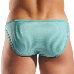 CockSox Portofino CX01LUX Turquoise - Semi-Transparent Striped Italian Lux Slip 5 CockSox Portofino CX01LUX Turquoise - Semi-Transparent Striped Italian Lux Slip -Men Attitude Boutique slip cocksox cx01lux turquoise 3