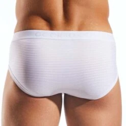 CockSox White Lux Collection – Semi-Transparent Striped Low Rise Sexy Brief 6 CockSox White Lux Collection – Semi-Transparent Striped Low Rise Sexy Brief -Men Attitude Boutique slip cocksox cx76lux blanc 3