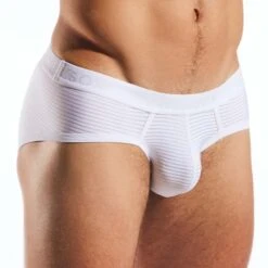 CockSox White Lux Collection – Semi-Transparent Striped Low Rise Sexy Brief 7 CockSox White Lux Collection – Semi-Transparent Striped Low Rise Sexy Brief -Men Attitude Boutique slip cocksox cx76lux blanc 4