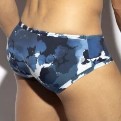 Slip Homme ES Collection Bleu Swiss Cow UN620 – Sous-vêtement Moulé sans Coutures -Men Attitude Boutique slip esco UN620 bleu 3