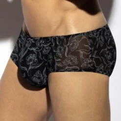 Slip Homme ES Collection UN626 Noir – Brief à Motifs Floraux et Technologie Molded Sans Coutures 7 Slip Homme ES Collection UN626 Noir – Brief à Motifs Floraux et Technologie Molded Sans Coutures -Men Attitude Boutique slip esco un626 noir 4