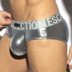 Slip ES Collection Shiny Party Push Up UN444 8 Slip ES Collection Shiny Party Push Up UN444 -Men Attitude Boutique slip escollection un444 argent 4
