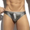 Slip ES Collection Art Deco Metallic UN597 Argent -Men Attitude Boutique slip escollection un597 silver m