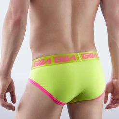 Slip Garçon ESPANOLA – Sous-vêtement Sportif Stretch avec Ceinture Logo GM et Bordures Contrastées 6 Slip Garçon ESPANOLA – Sous-vêtement Sportif Stretch avec Ceinture Logo GM et Bordures Contrastées -Men Attitude Boutique slip garconmodel sesp jaune 3