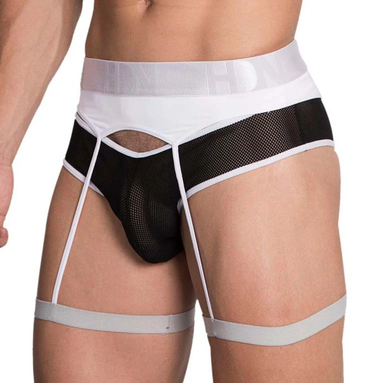 Hidden 953 Black Mesh Garter-Style Brief – Sexy Transparent Men's Underwear 1 Hidden 953 Black Mesh Garter-Style Brief – Sexy Transparent Men's Underwear