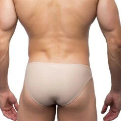 Slip Joe Snyder 01 Rouge Métallique – Sous-vêtement Ergonomique en Polyamide et Lycra -Men Attitude Boutique slip joesnyder j01 chair 3