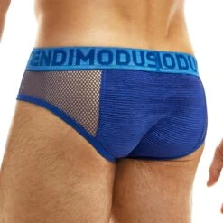 Slip Modus Vivendi Mesh Classic Bleu Marine - Sous-vêtement Homme Taille Basse en Tissu Ajouré -Men Attitude Boutique slip modus 04315 bleu 3