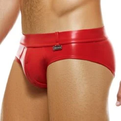 Modus Vivendi Leather Legacy Black Faux-Leather Slip - Snap-Front Low-Rise Brief 7 Modus Vivendi Leather Legacy Black Faux-Leather Slip - Snap-Front Low-Rise Brief -Men Attitude Boutique slip modus 11116 rouge 4