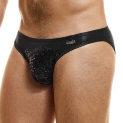 Modus Vivendi Sequins Slip 20313 – Low-Rise Openwork Mesh Men’s Brief -Men Attitude Boutique slip modus 20313 noir 4