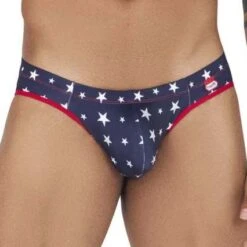 Slip Homme Pikante Star PIK0826 – Imprimé Étoiles Bleu et Rouge Style Patriotique