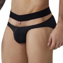 Slip Pikante Asmara PIK0998 – Sous-vêtement en Microfibre avec Taille Élastique Ajourée -Men Attitude Boutique slip pikante pik0998 noir 4